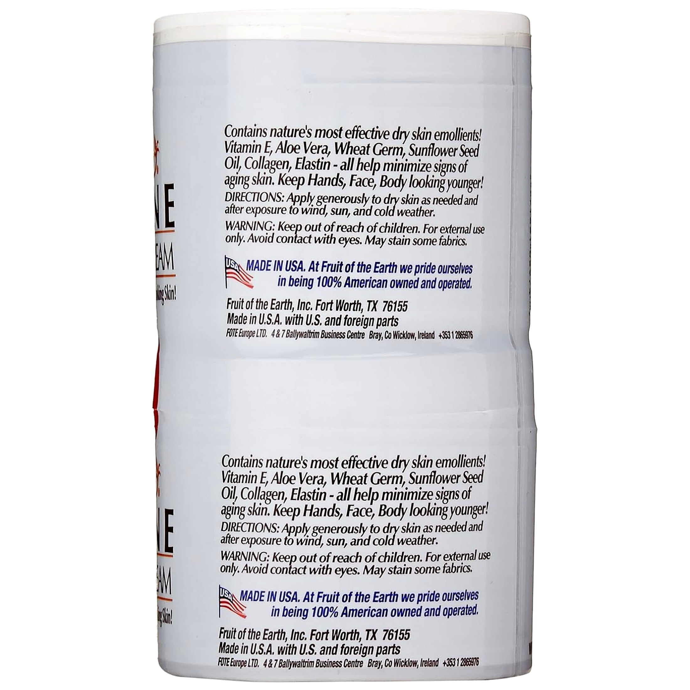 Fruit of the Earth Vitamin E Skin Care Cream Super Value, 4 Oz., 2 pack