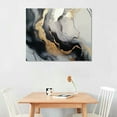 thumbnail image 2 of Creowell Black and Gold Abstract Canvas Wall Art Modern Wall Art Abstract Ink Paintings Marble Artwork for Living Room Bedroom Office Home Decor 20x16 Inch, 2 of 3