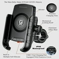 thumbnail image 5 of Motorcycle Wireless & USB C Charger Fast Charging Phone Holder Handlebar Mount, 5 of 9