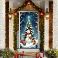 thumbnail image 5 of Yunuuuoa 35 X 72 Inch Christmas Door Curtain Santa Claus Design Polyester Fabric Holiday Party Decoration for Front Door Wall Indoor Festive Atmosphere, 5 of 6