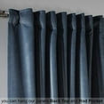 thumbnail image 5 of 3S Brother's Extra Long Solid Luxury Matte Velvet Soft Curtain Aegean Single Panel Hanging Back Tap & Rod Pocket Home Décor 5-25 Feet Custom Made Curtains -Made in Turkey Each(52"x84"), 5 of 7