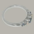 thumbnail image 5 of LBG British Made 10k White Gold Womens Ring Natural Tanzanite & Opal band Ring - 33 size options - Size 7.5, 5 of 7