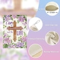 thumbnail image 3 of Christian Easter Resurrection House Flag - 28x40" Religious Cross Lily Flower Yard Outside Spring Summer Large Home Decor, 3 of 6