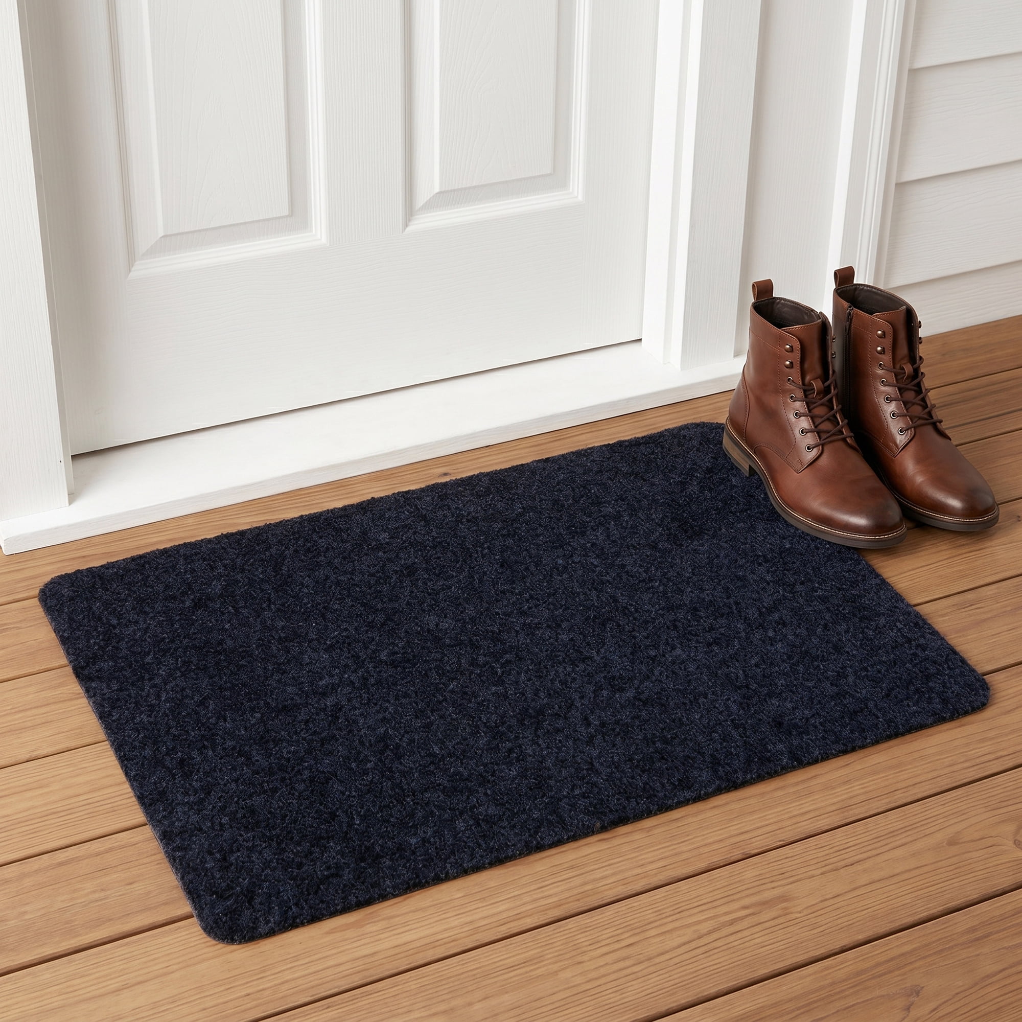 Unique Bargains Outdoor Doormat Waterproof Non-Slip Scraper Mat Dark Gray 32" x 20"