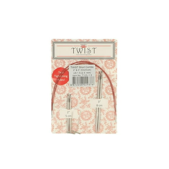 Juego de agujas ChiaoGoo Twist Lace Short Short Pack 2.50 mm, 1 unidad