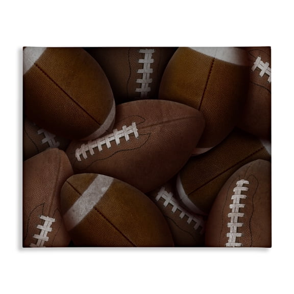Stupell Industries Bin Of Footballs Canvas Wall Art, design by Marcus Prime, 36 x 48