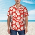 thumbnail image 5 of Uemuo Tomatoes Printed Regular Fit Short Sleeve Casual Hawaiian Shirt for Men,Aloha shirt,Tropical shirt,Floral print shirt,Vacation Beach shirt-Large, 5 of 9