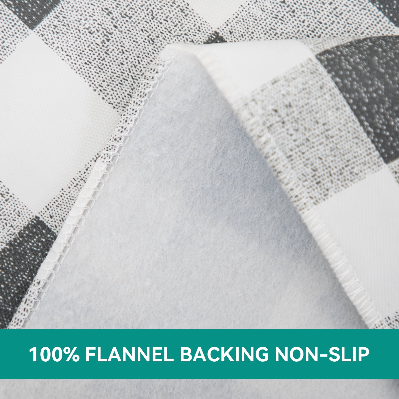 RAY STAR Vinyl Checkered Tablecloth 52x70 Flannel Backing 100% Waterproof & Heavy Plastic Table Cover for Dining, Party, Farmhouse Dec.