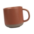 thumbnail image 2 of Taza de café de cerámica, taza de leche, taza para bebidas para adultos y niños, taza de café de con asa para bebidas frías o calientes, Naranja, 2 of 8