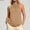 Khaki, variant on Womens Halter Top, Neck Tie Strap Solid Sleeveless Summer Blouse Blue S