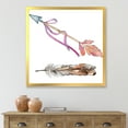 thumbnail image 3 of Designart 'Pink Bird Feather From Wing on Arrow' Bohemian & Eclectic Framed Art Print, 3 of 4