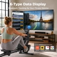 thumbnail image 2 of YOSUDA Magnetic Rowing Machine 350lbs Weight Capacity, Foldable Rower for Home Use with 16-Level Max 115lbs Adjustable Resistance and Bluetooth, Tablet Holder, 2 of 7