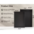thumbnail image 3 of Fibogollo  Bamboo Set of 2 Serving Tray with Handles,Decorative Trays Platter,Breakfast Tray in Bed,Food Drinks Tray for Eating,Working,Storing(Black), 3 of 6
