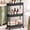 Black, variant on Brandon Super Slim 3-Tier Rolling Storage Cart with Wheels for Bathroom and Laundry, Pink