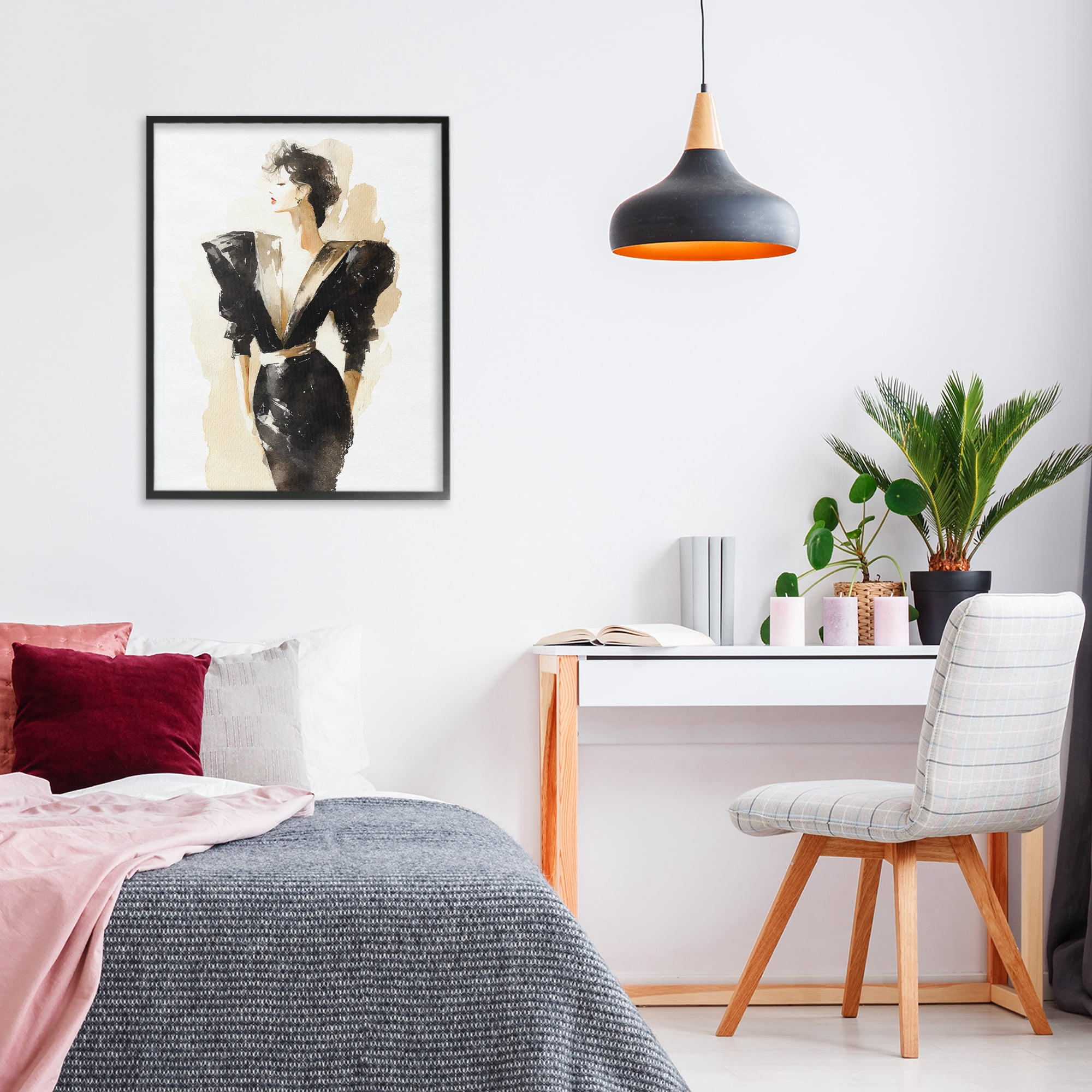Stupell Industries Timeless Velvet Attitude Black Framed Giclee Art, design by Svetlana Aleynikova