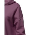 thumbnail image 5 of A2Y Women's Relax Fit Long Sleeve Kangaroo Pockets Hoodie Sweatshirts Egg Plant L, 5 of 6