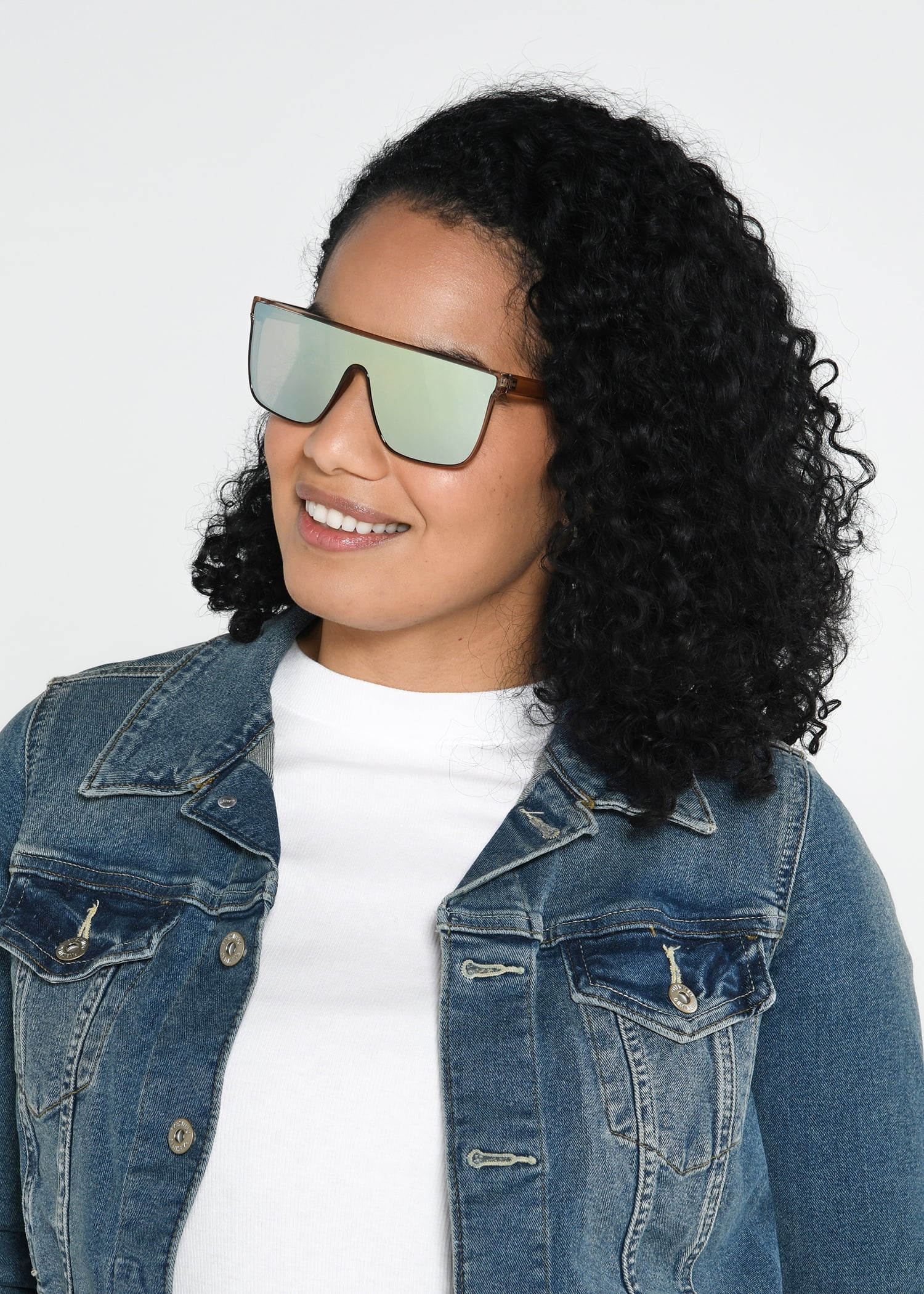 Foster Grant Women's Shield Adult Sunglasses Beige