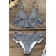 thumbnail image 5 of Traje de baño de dos piezas con escote en V y volantes para mujer, 5 of 5