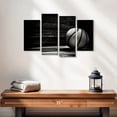 thumbnail image 2 of Elephant Stock Basketball Wall Art - Horizontal Multi Panel Canvas - Living Room Wall Decor - Sports Multi Panel - Black And Gray Decor - 24" x 14", 2 of 4