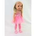 Pink Ballerina Outfit Compatible with 14 Inch Wellie Wisher Dolls 14