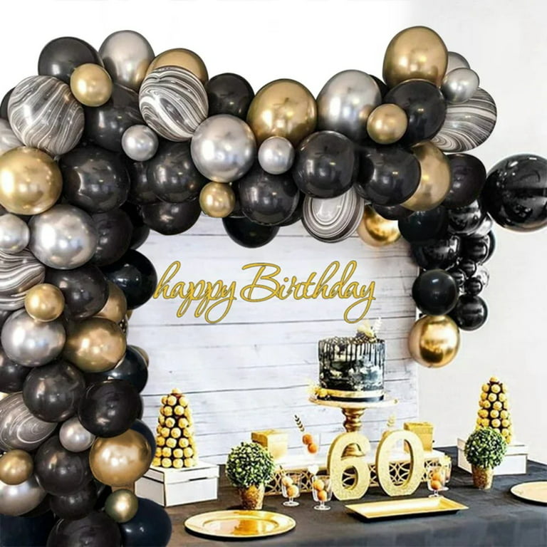133pcs Black and Gold Balloons Garland Arch Kit, Black Metal Gold and – If  you say i do