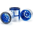 thumbnail image 3 of RCLIONS 4PCS 2.2inch Beadlock Wheels 35mm RC Aluminum Rims for AXIAL Wraith RR10 90048/90018 TRX4 1/10th RC Crawler Truck Car (Blue), 3 of 8