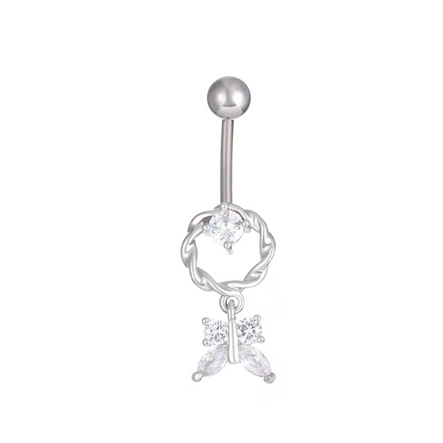Piercing para el ombligo con forma de mariposa, anillo para el ombligo, joyería bohemia, accesorios para el cuerpo para mujeres, piercing para el ombligo con forma de búho