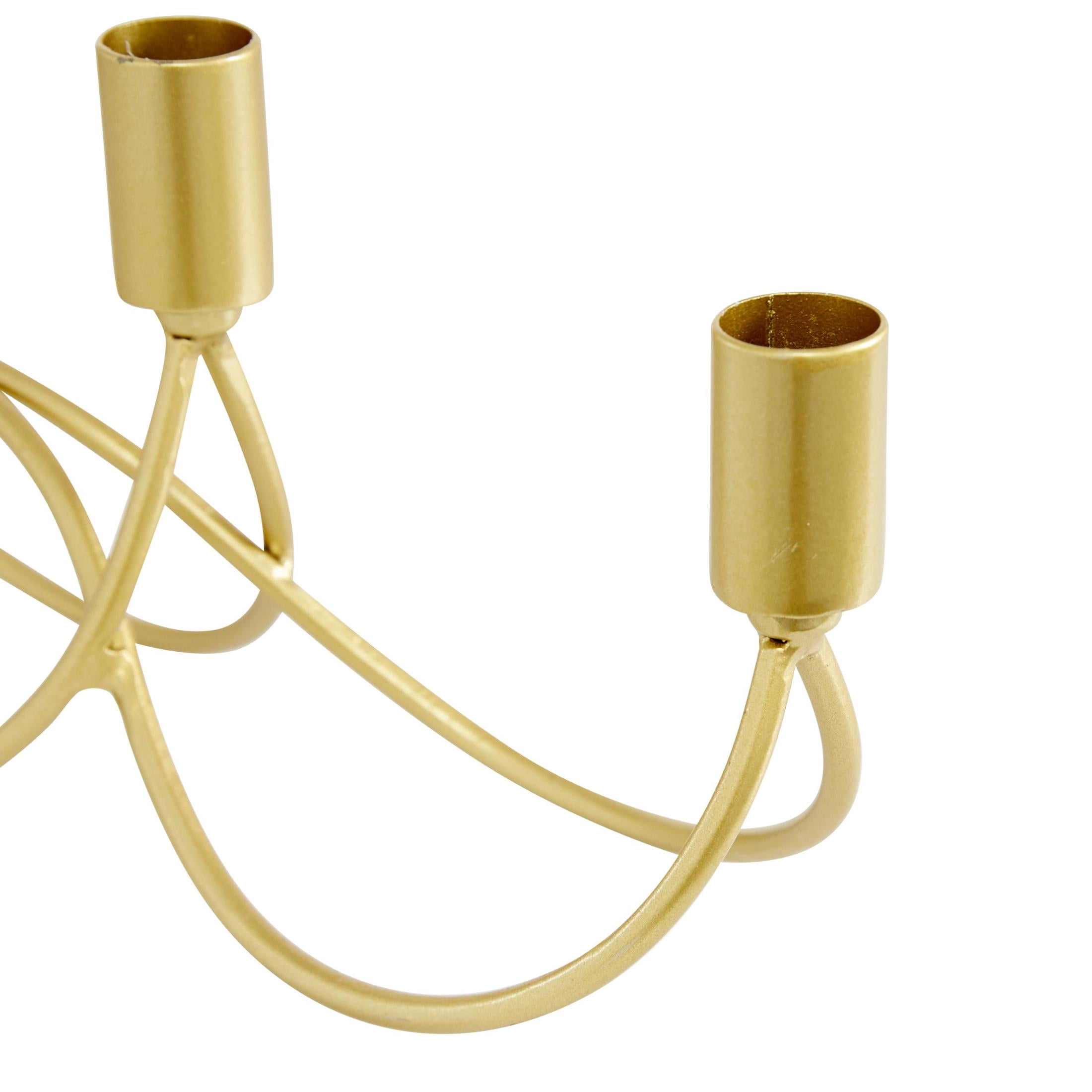 CosmoLiving by Cosmopolitan 4 Holder Gold Metal Candelabra