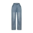 thumbnail image 6 of Women's Baggy Wide Leg Jeans for Women Barrel Mid Rise Waist Cropped Denim Pants Pockets Vintage Boyfriend, Limited Time, 6 of 6