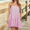 thumbnail image 2 of StSilkitty Striped Cami Dresses for Womens Spaghetti Strap Sleeveless Square Neck Romper Sundresses Beach Vacation Dress, 2 of 6