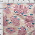 thumbnail image 3 of oneOone Viscose Chiffon Light Pink Fabric Tropical Plam Tree With Birds Diy Clothing Quilting Fabric Print Fabric By Yard 42 Inch Wide, 3 of 4