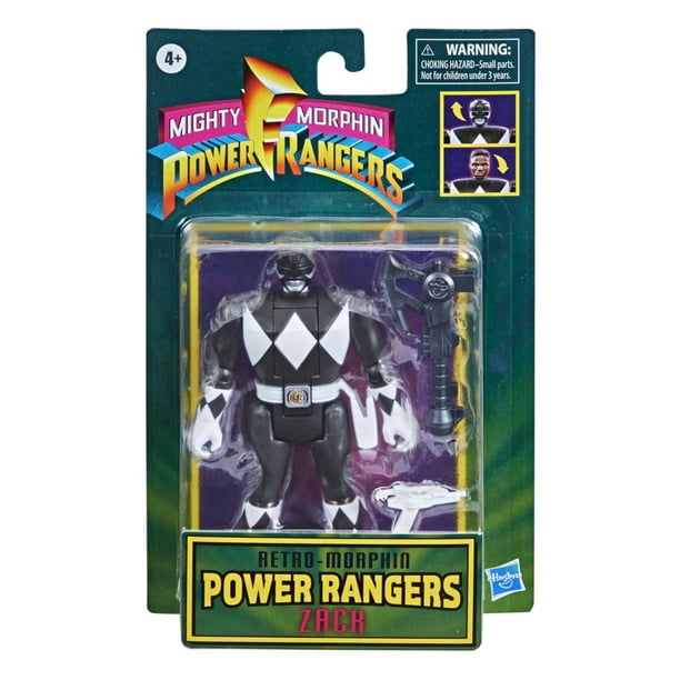 Figura de acción Power Rangers PRG Retro Morph Black Ranger