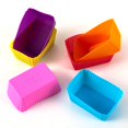 thumbnail image 2 of 6PCS Silicone Rectangle Cake Mould Soft Muffin Cupcake Liner Bake Cup Mold, 2 of 6