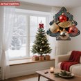 thumbnail image 2 of Stylish Metal Hanging Christmas Tree Wind Spinner - Modern Zigzag Design with Reflective Ornaments for Garden & Yard Decor, 2 of 7