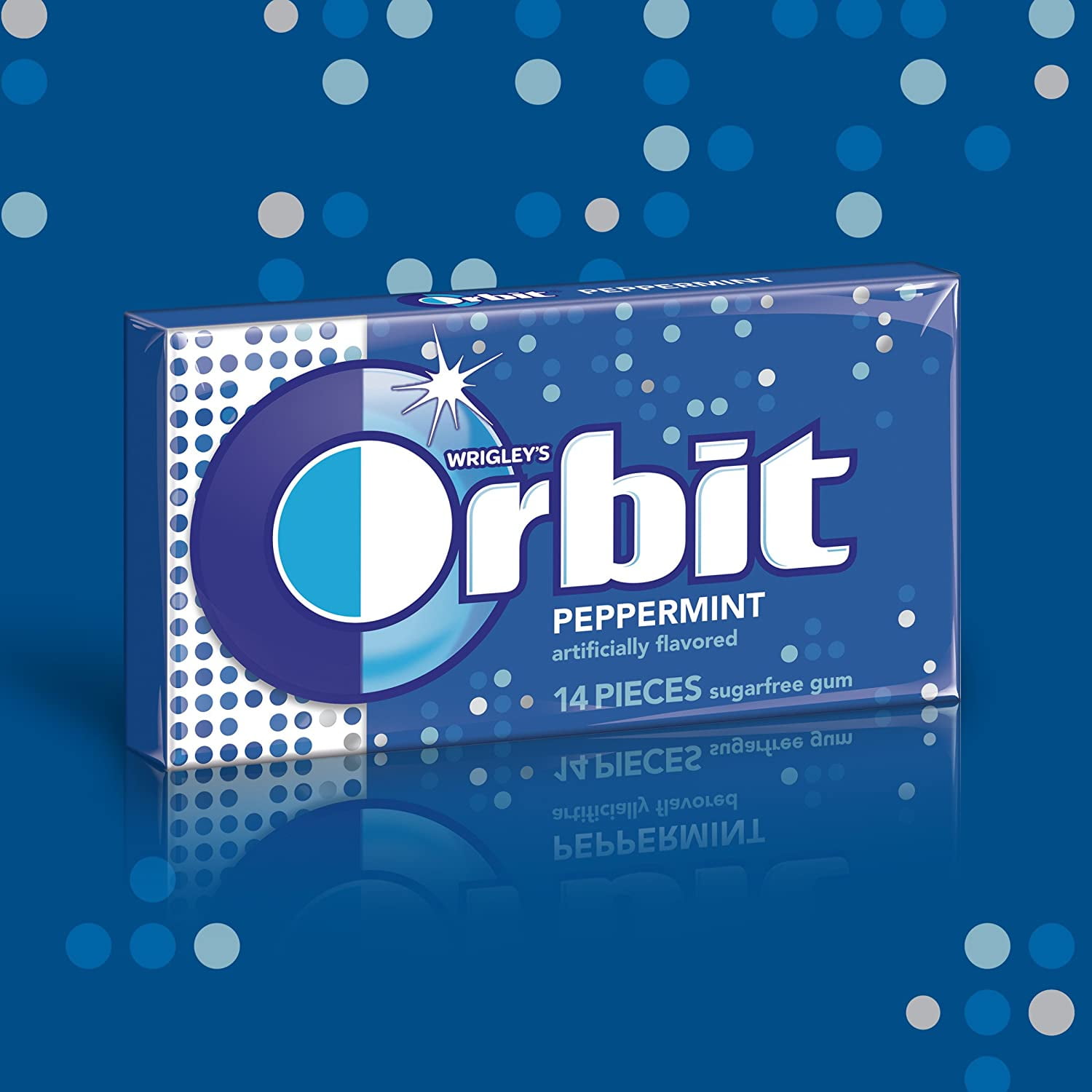 Orbit Peppermint Sugarfree Gum, 14 count (Pack of 24)