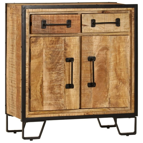 vidaXL Sideboard 25.6"x11.8"x27.6" Solid Mango Wood