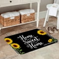 thumbnail image 2 of FJPT Home Sweet Home Sunflower Non Slip Flannel Polyester Floor Mat For Bathroom Kitchen Bedroom Decor 31.5x19.7 inch, 2 of 5