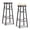 Grey, variant on Gymax 29'' Swivel Bar Stools Set of 2 w/Backless Design Footrests & Strong Crossbars Walnut