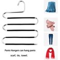 thumbnail image 1 of Perchas para pantalones, paquete de 6 perchas para pantalones, ahorro de espacio, tipo S, perchas para pantalones, organizador de armario antideslizante para bufandas, pantalones vaqueros, ropa, pantalones, toallas Vhermosa ZH-053, 1 of 7