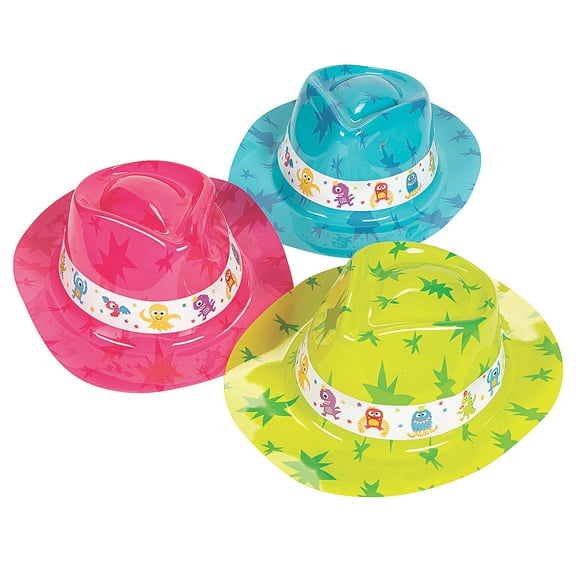 Cute Monster Fedora Hats - Apparel Accessories - 12 Pieces