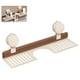 thumbnail image 3 of Estante De Ventosa Para Baño Y Cocina De Nogal Estante De Pared Sobre Grifo Organizadores De Grifo Extraíbles Estante De Madera Para Grifos, 3 of 7