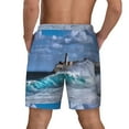 thumbnail image 4 of Gaeub Lighthouse in Havana Mens Swim Trunks Stretch Beach Shorts Quick Dry for Men Swim Shorts Swimwear with Pockets- XX-Large, 4 of 9
