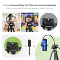 thumbnail image 4 of Aureday Phone Tripod, 82 Tripod for iPhone with Flexible Gooseneck, Wireless Remote and Phone Holder, Extendable Cell Phone&Camera Tripod Stand for Selfies/Video Recording/Live Streaming/Vlogging, 4 of 5