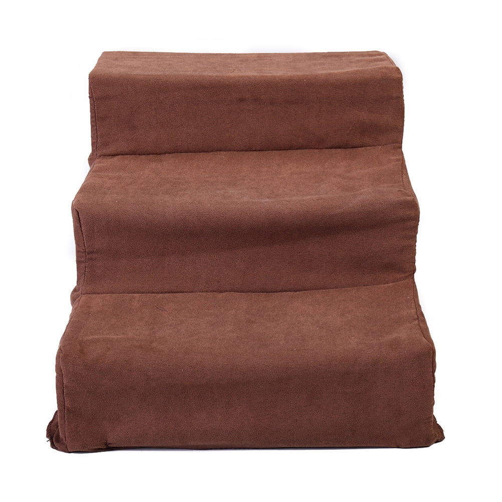 Pefilos Non-Slip Pet Stairs 3 Steps Portable 3 Tiers Cats Dog Ladder, Brown Pefilos Non-Slip Pet Stairs 3 Steps Portable 3 Tiers Cats Dog Ladder, Brown