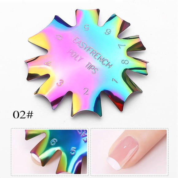 Herramienta para Recortar Bordes de Manicura Macarena Arte de Uñas Acrílico Francesa C Forma