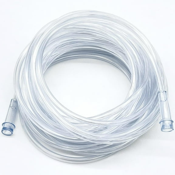 ResOne 7Ft Clear Oxygen Supply Tubing, Crush Resistant, Standard Connectors