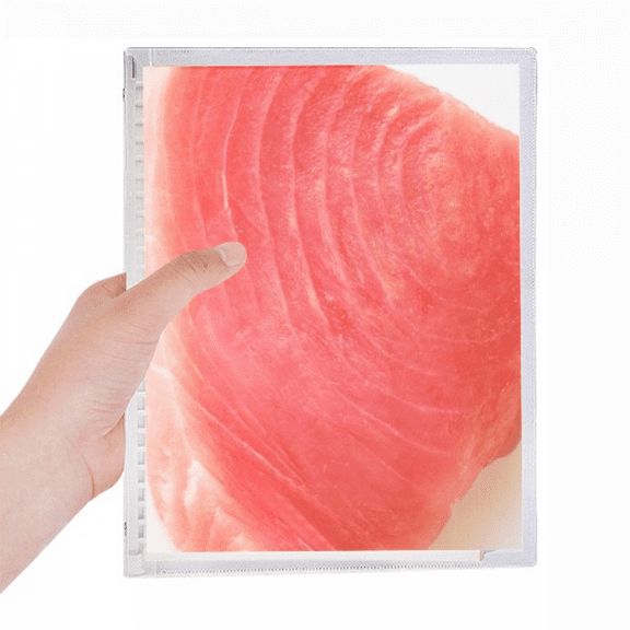 salmon sashi meat food texture notebook loose diary refillable journal statiry