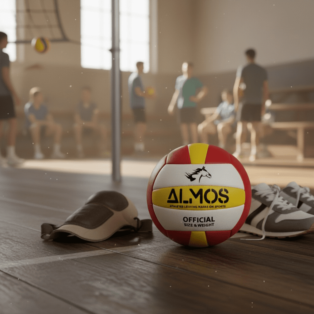 Almos Training Volleyball for Club, Indoor and Outdoor Play, Official Size 5 - Red Yellow