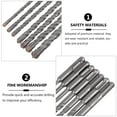 thumbnail image 4 of IFANLANDOR 7Pcs Steel Drill Bits Set Silver Round Handle For Concrete Masonry, 4 of 6