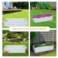 thumbnail image 6 of Sunnydaze 47" x 23" x 12" Rectangular Ivory White Galvanized Steel Outdoor Raised Garden Bed, 6 of 10